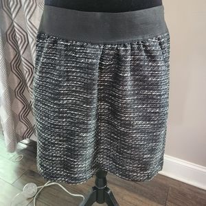Elastic band tweed mini skirt 🖤